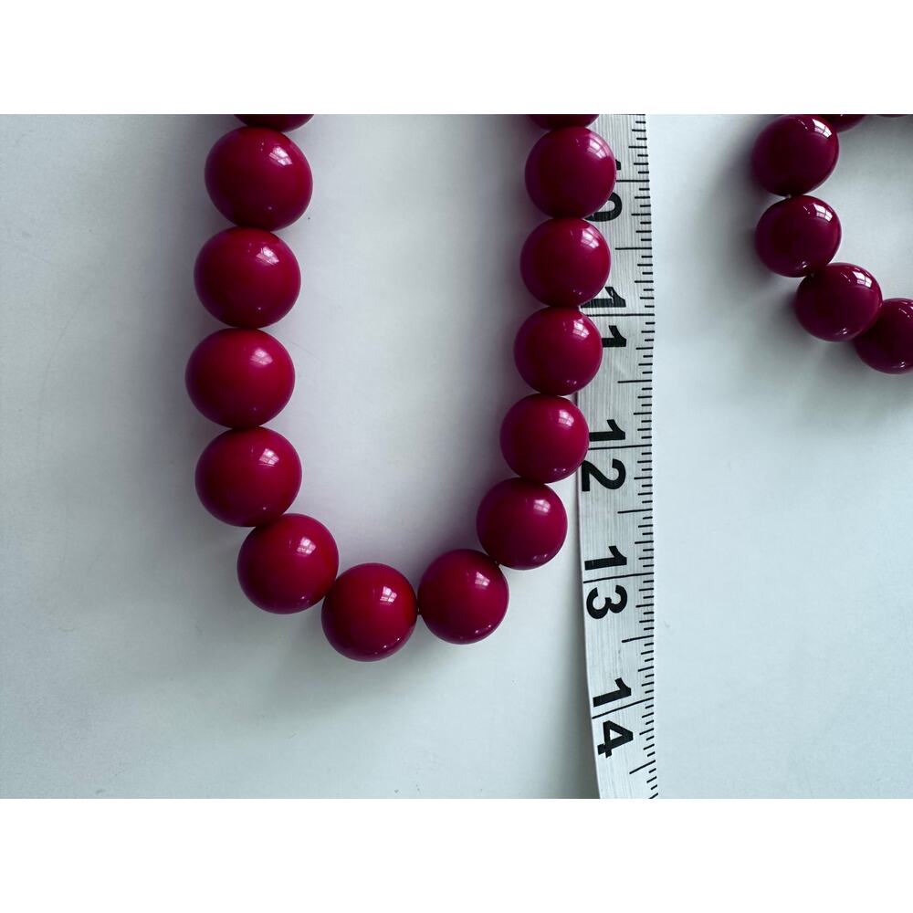 Festive Red Christmas Bubble Necklace and Bracelet Set - Picture 7 of 7